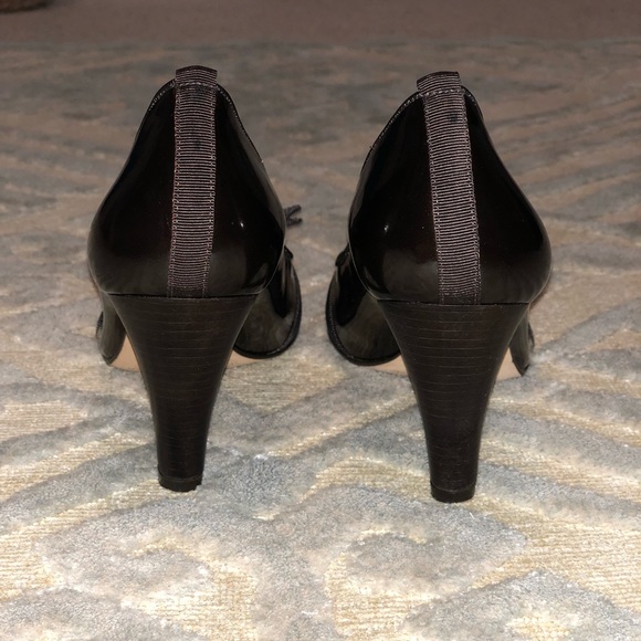 ANTONIO MELANI Patent Leather Peep-Toe Pumps - Picture 3 of 8